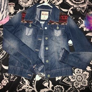 Mudd tribal print jean jacket